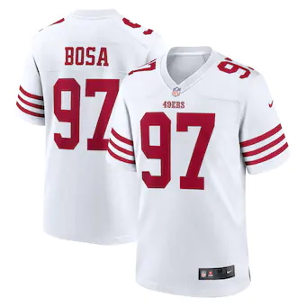 mens nike nick bosa white san francisco 49ers team game jer